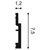 Sockelleiste SX187F Orac Decor flexibel - 2 Meter